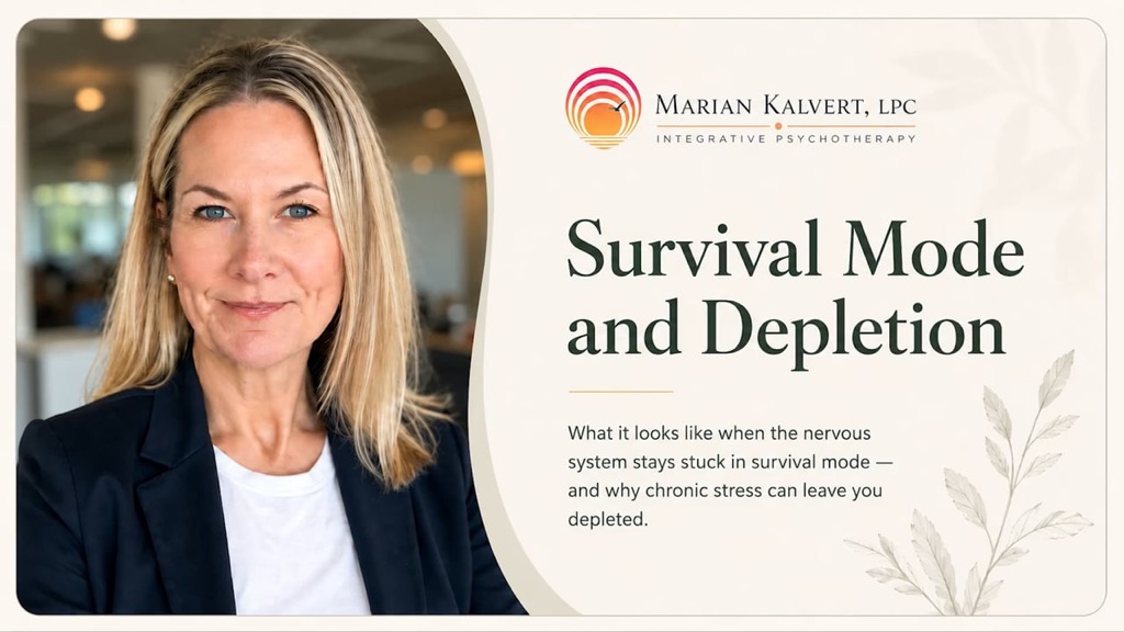 Marian Kalvert speaking about survival mode and depletion